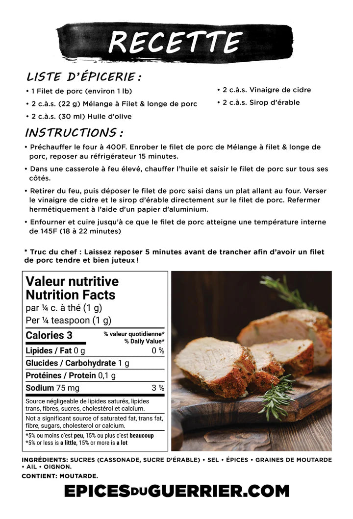 Mélange A Filet De Porc 60 G