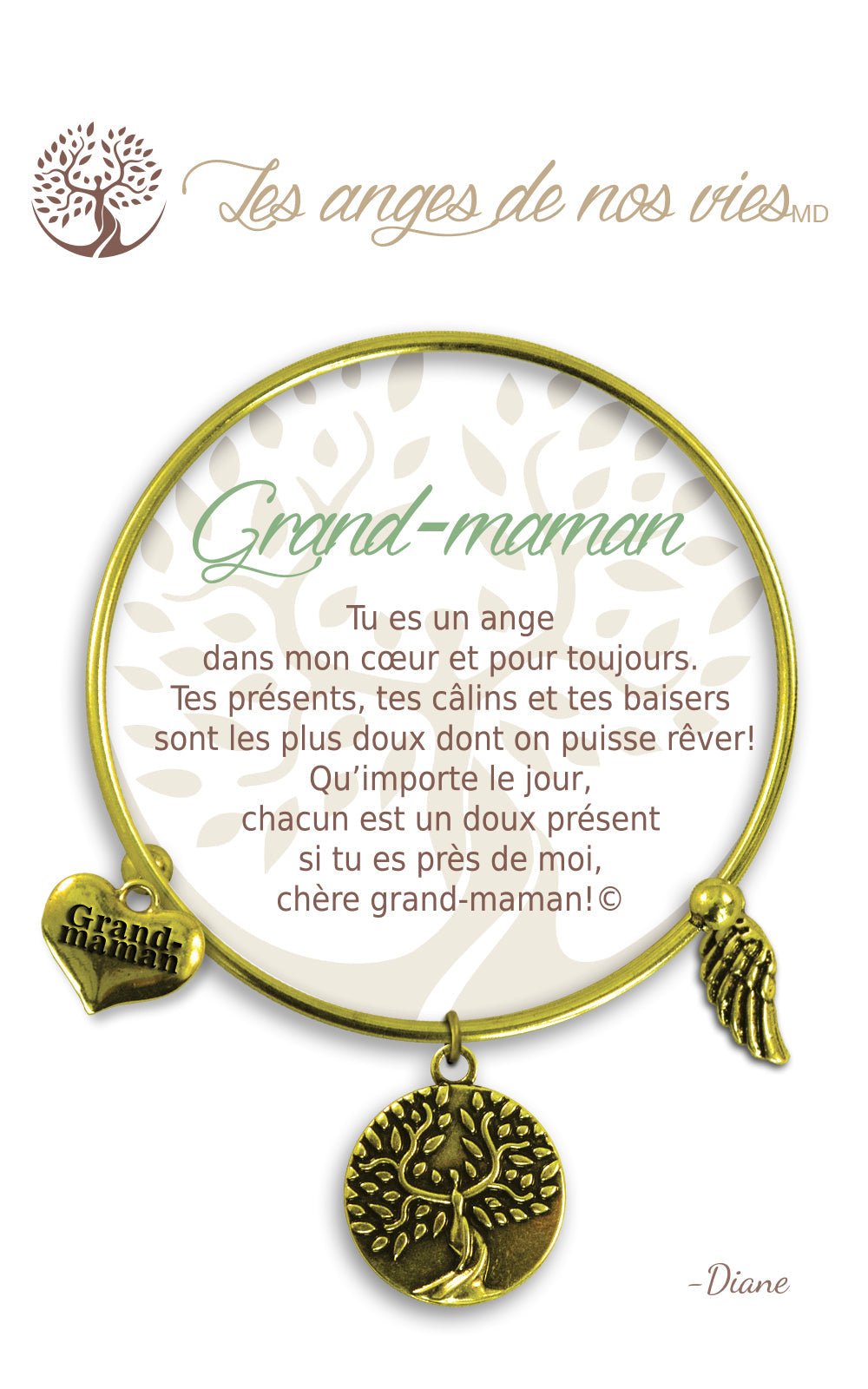 Bracelet De Charme - Grand-maman Or