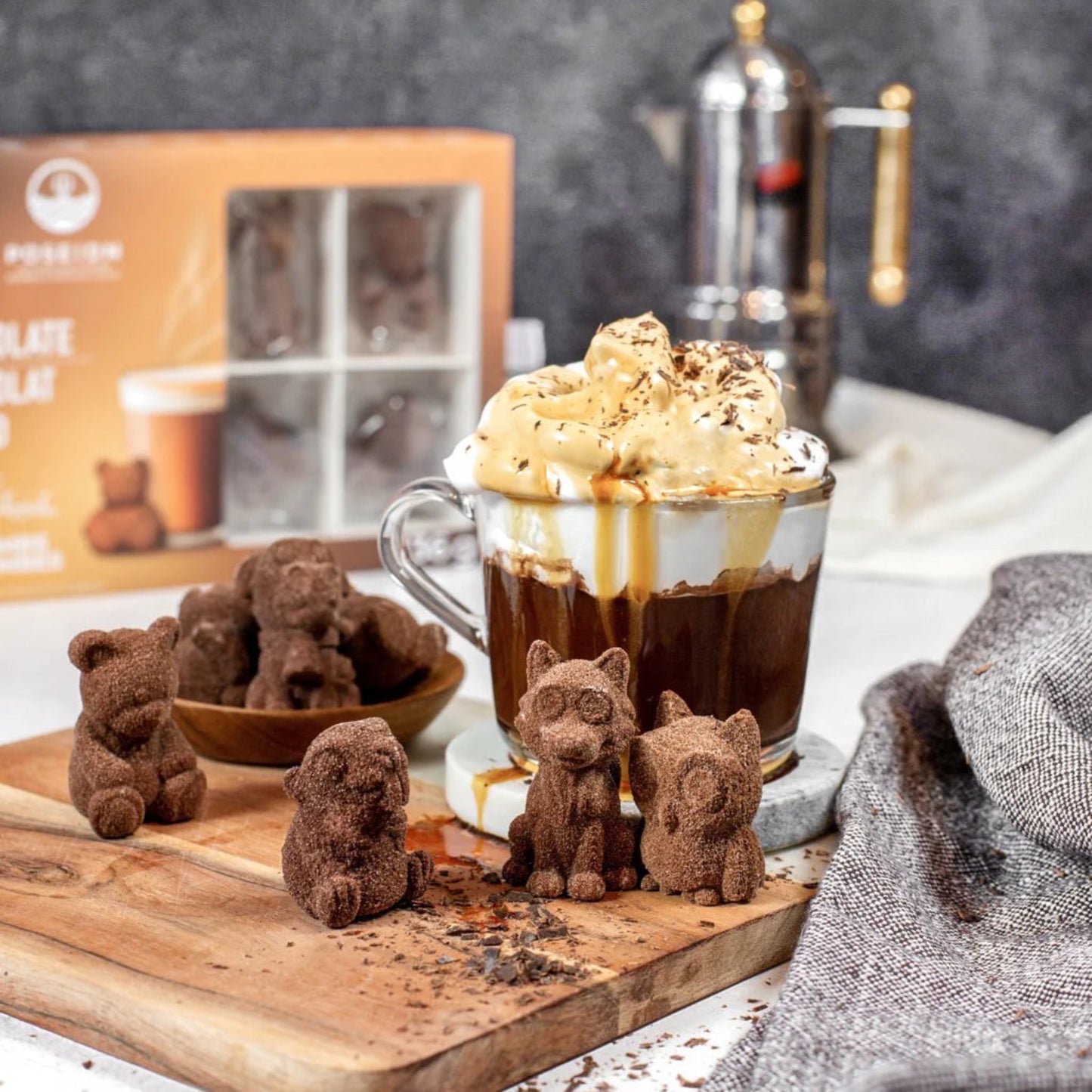 Coffret Variété De bombes à Chocolat Chaud 3D (pqt 8)
