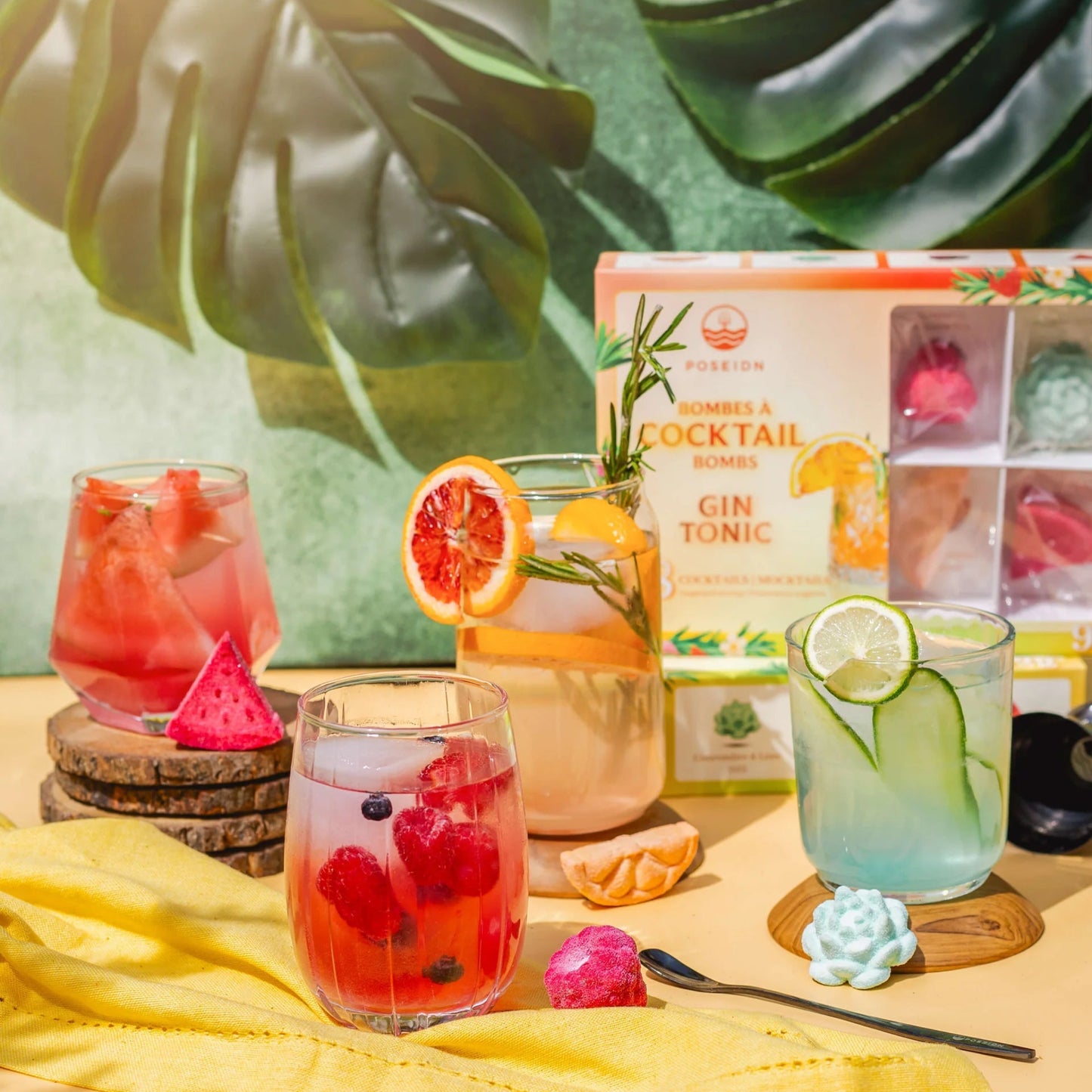 Coffret variété de Bombes à Cocktail 3D Gin Tonic (pqt 8)