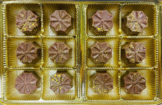 Boite De Chocolat Miel Et Noisettes 12 Mcx 120 G