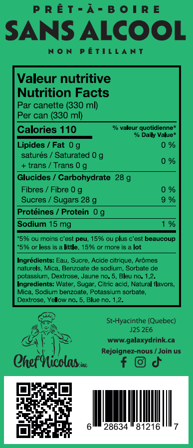 Boisson Galaxy Drink- Melon Litchi 330 ml