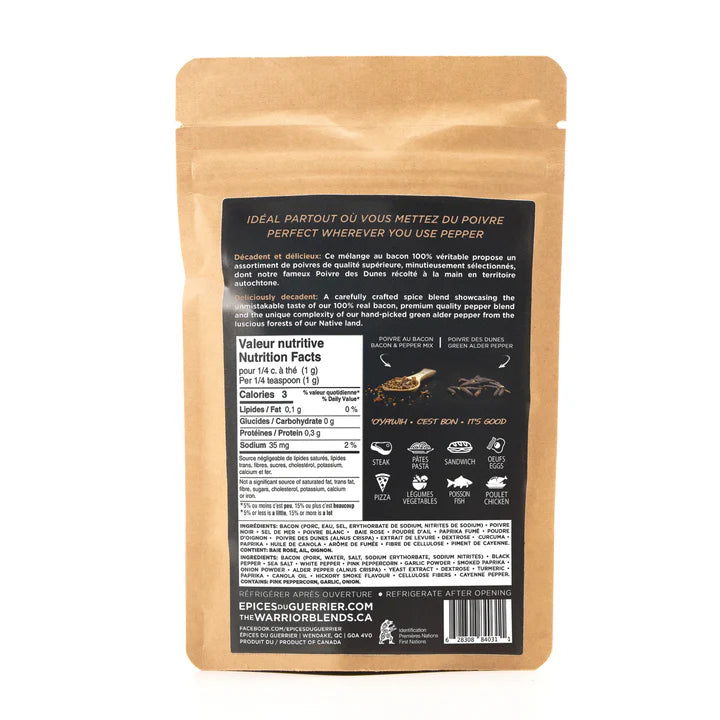 Mélange D'épices Poivre Au Bacon 80 G