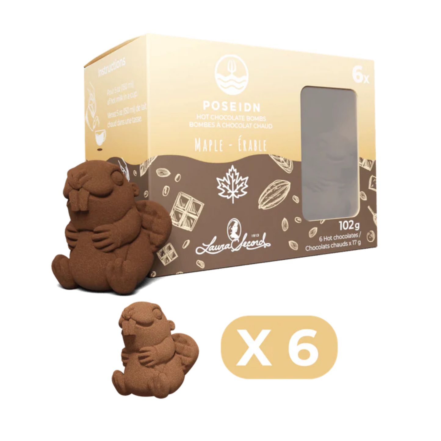 Bombes À Chocolat Chaud à l`Érable (pqt 6)