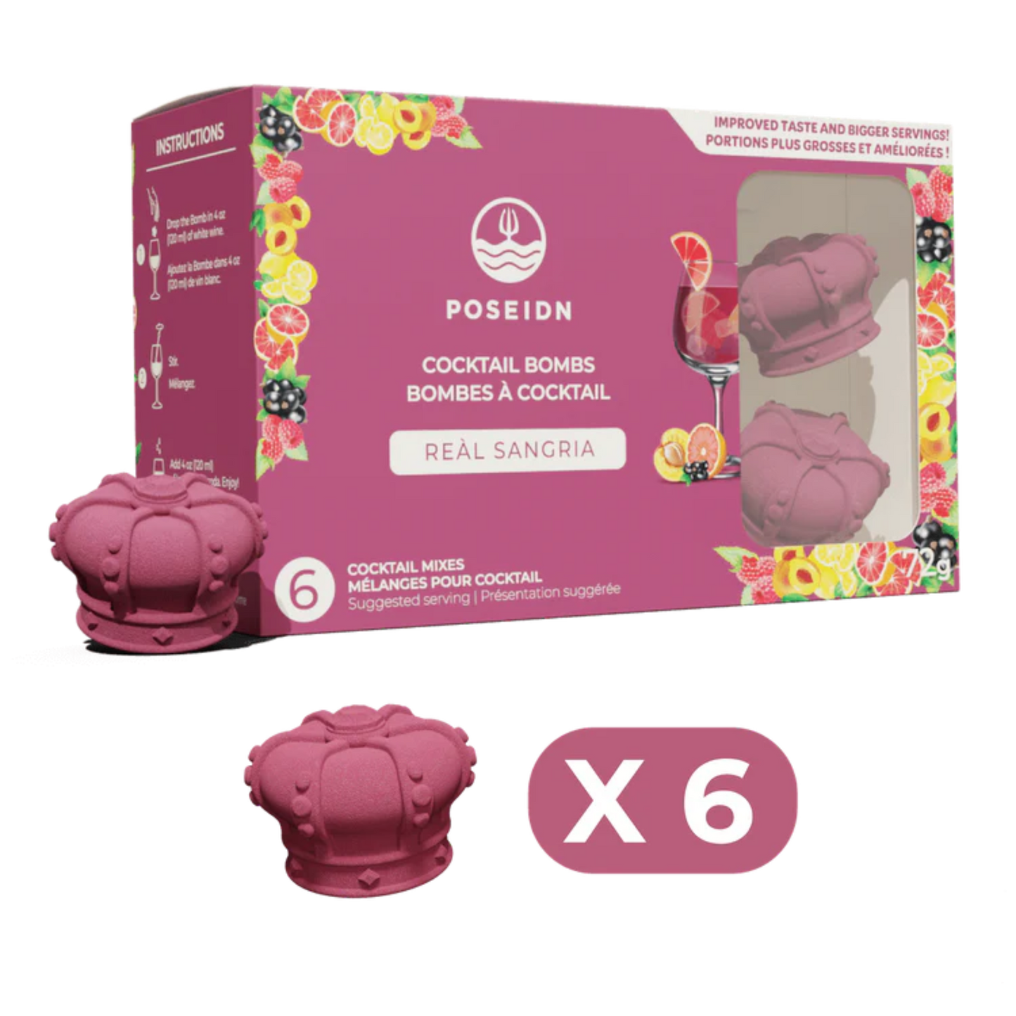 Bombes à Cocktails 3d Real Sangria (pqt 6)