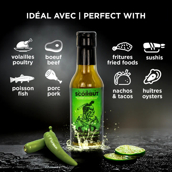 La Scorbut - Sauce Piquante Boréale Lime & Érable 148 Ml
