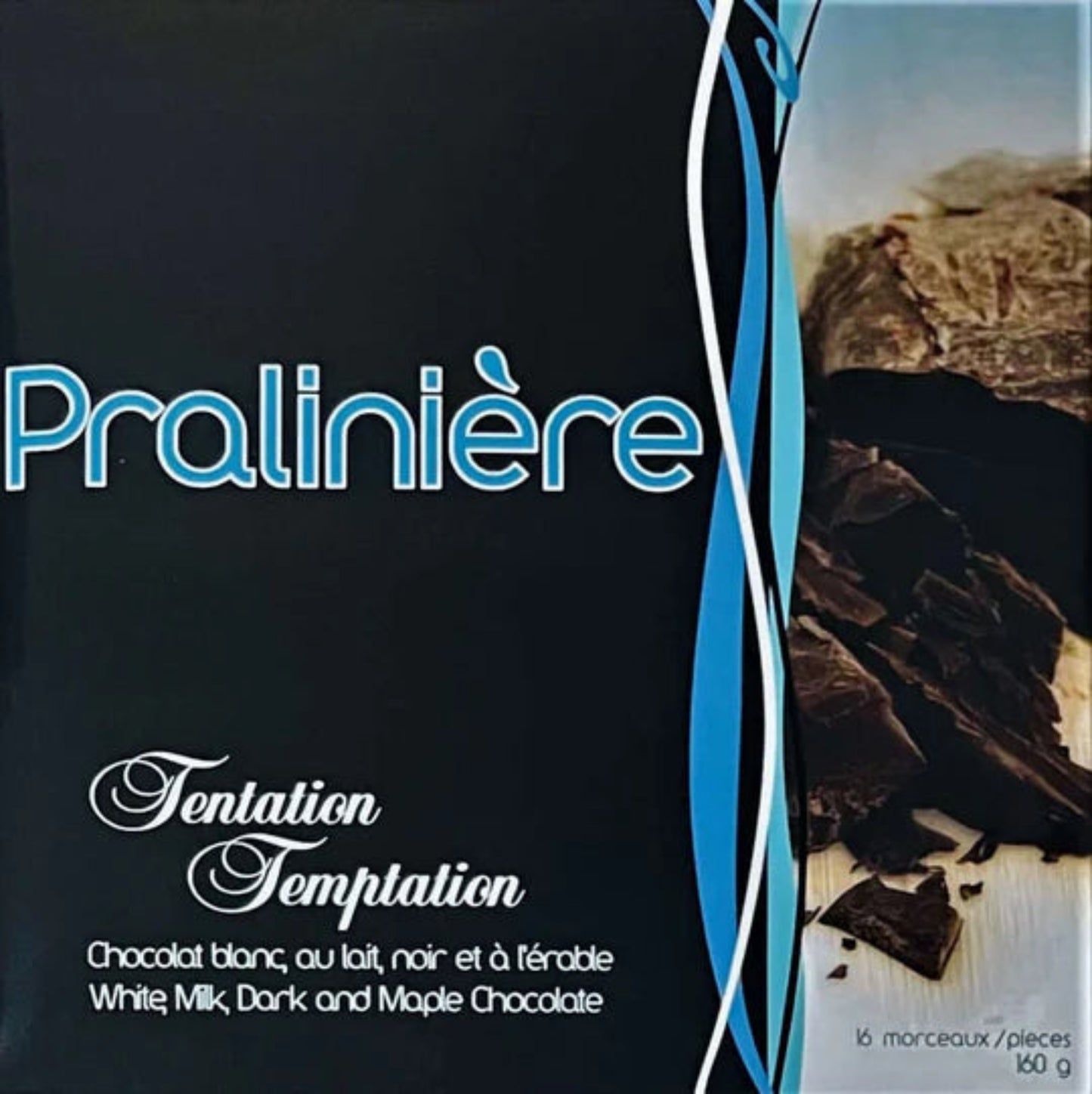 Boîte Chocolat Noir 9 Bouchées 90g La Pralinière