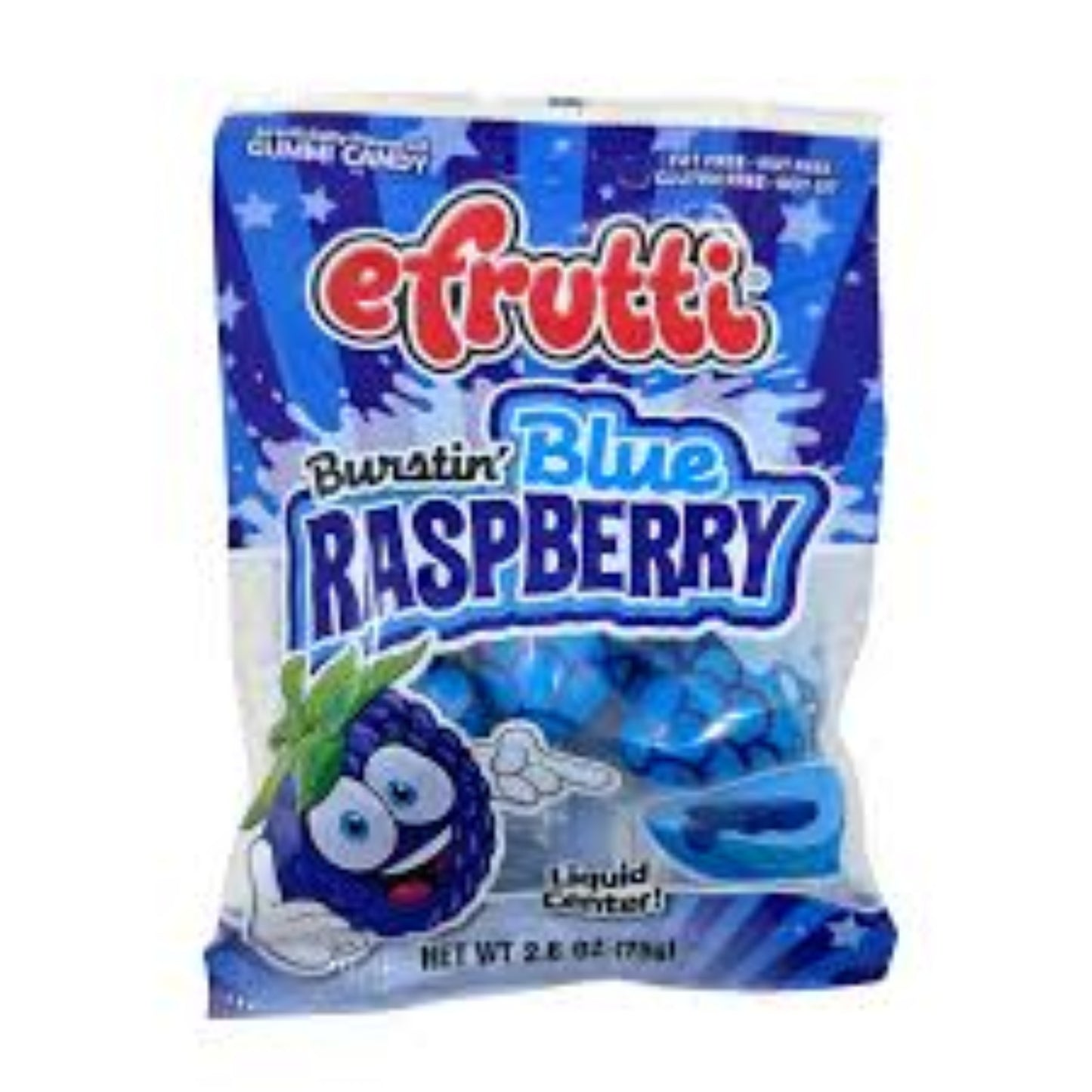 E-fruitti Gummy Juteux Framboise bleue
