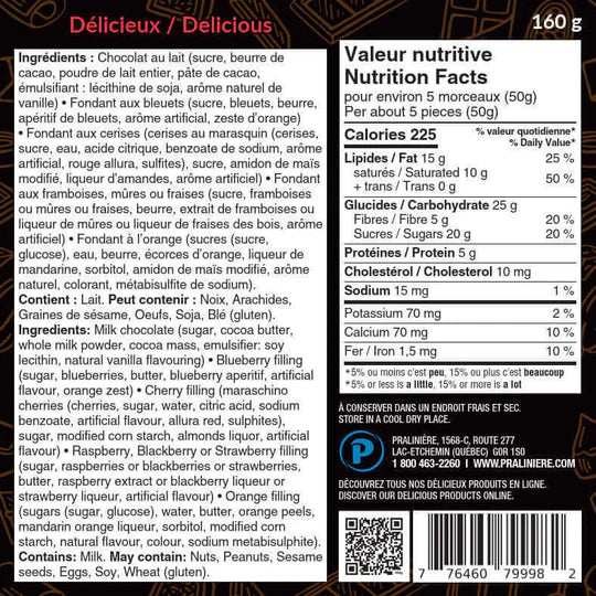 Boite De Chocolat Aux Fruits 9 Mcx 90 G