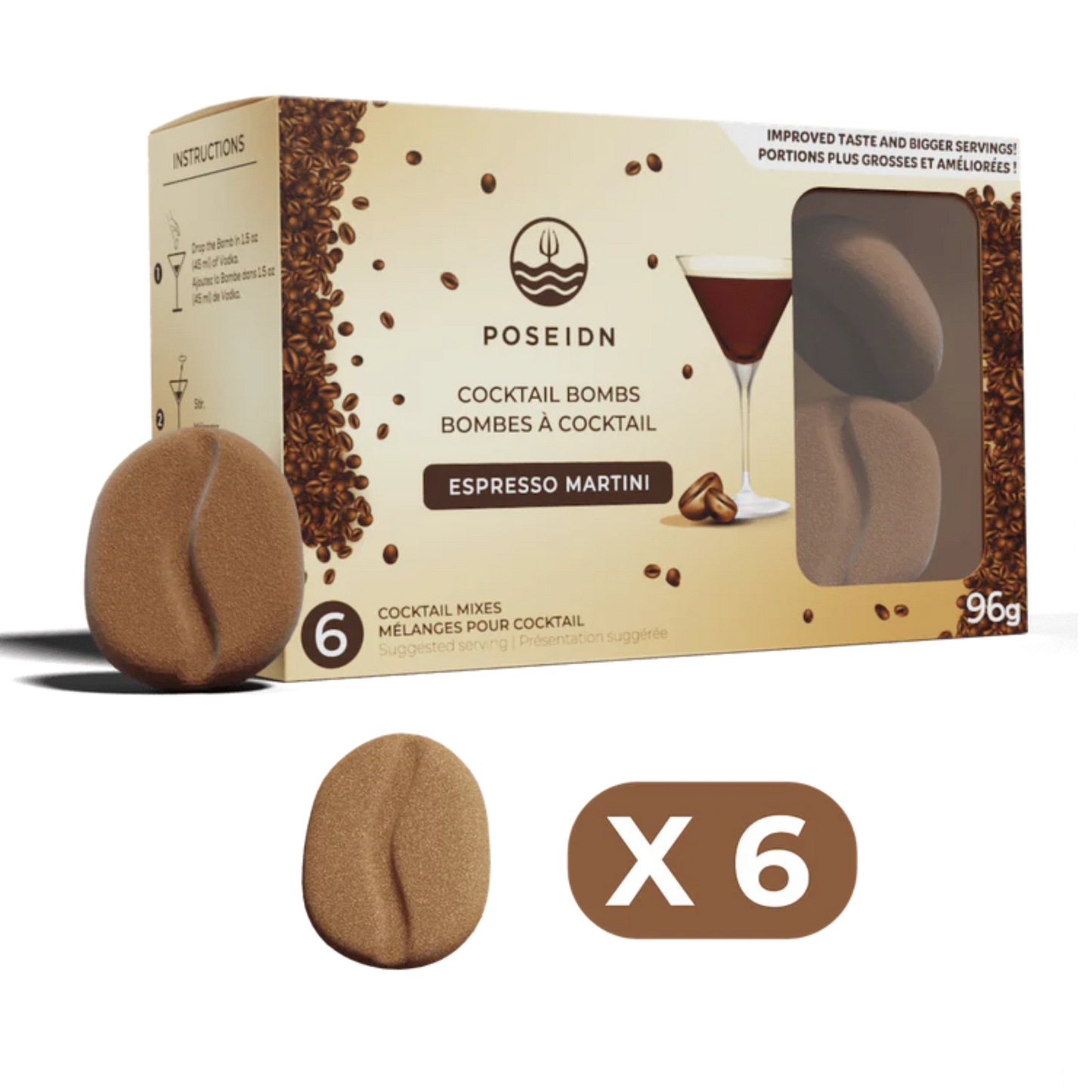 Bombes à Cocktails 3d Espresso Martini (pqt 6)