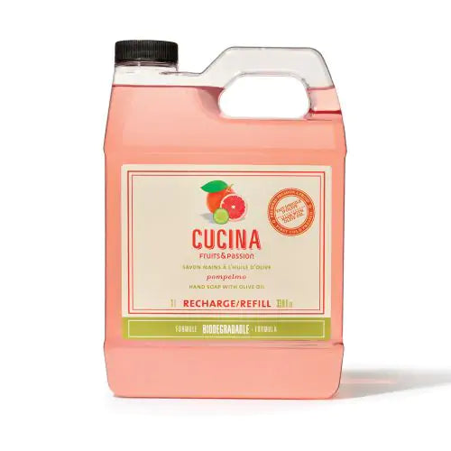 Recharge savon main à l`huile d`olive Cucina Pompelmo 1L