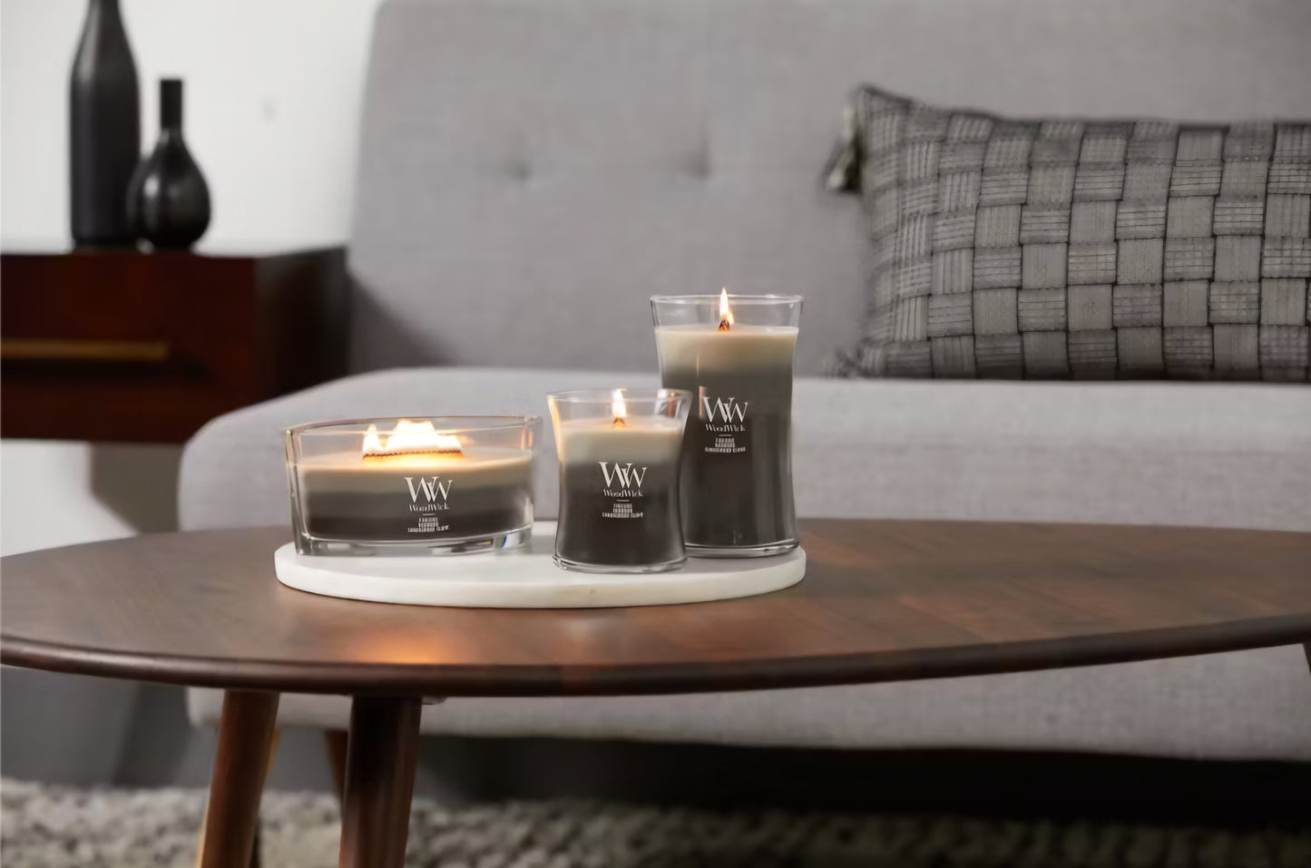 Bougie Trilogie Large Warm Woods 610 G