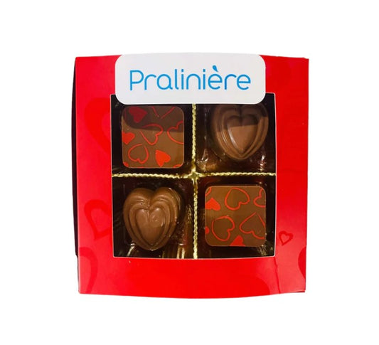 Boîte De Chocolat Au Lait Saint-valentin 4 Mcx 40 G