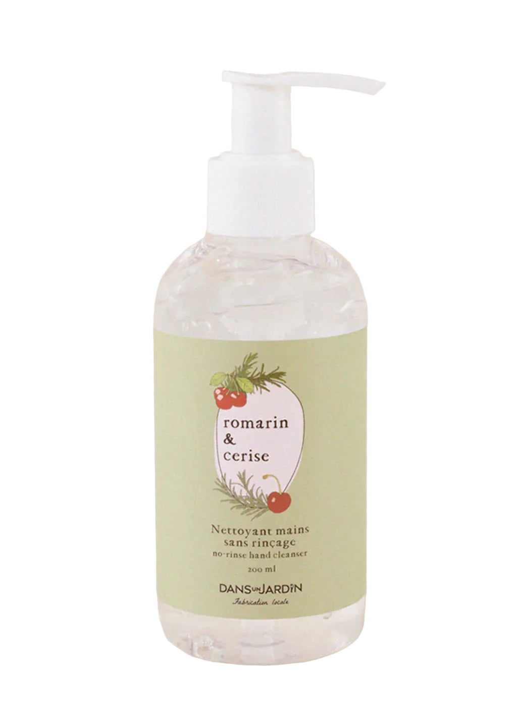 Nettoyant main sans rincage Romarin Cerise 200ml