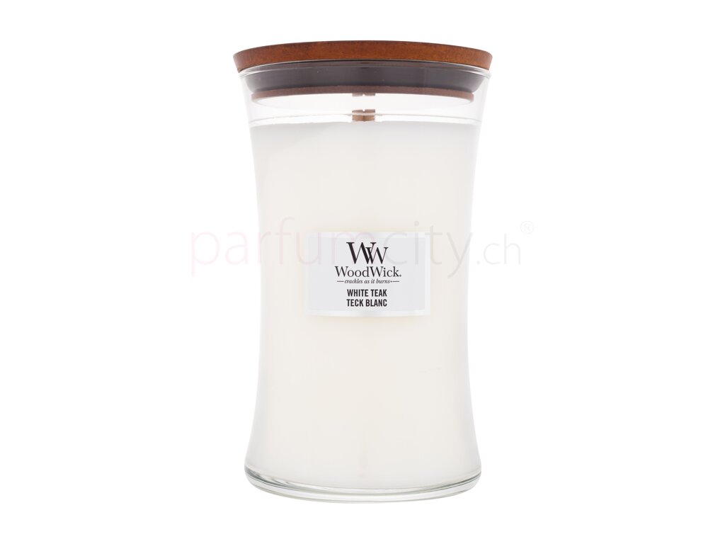 Bougie Large White Teak 610 G