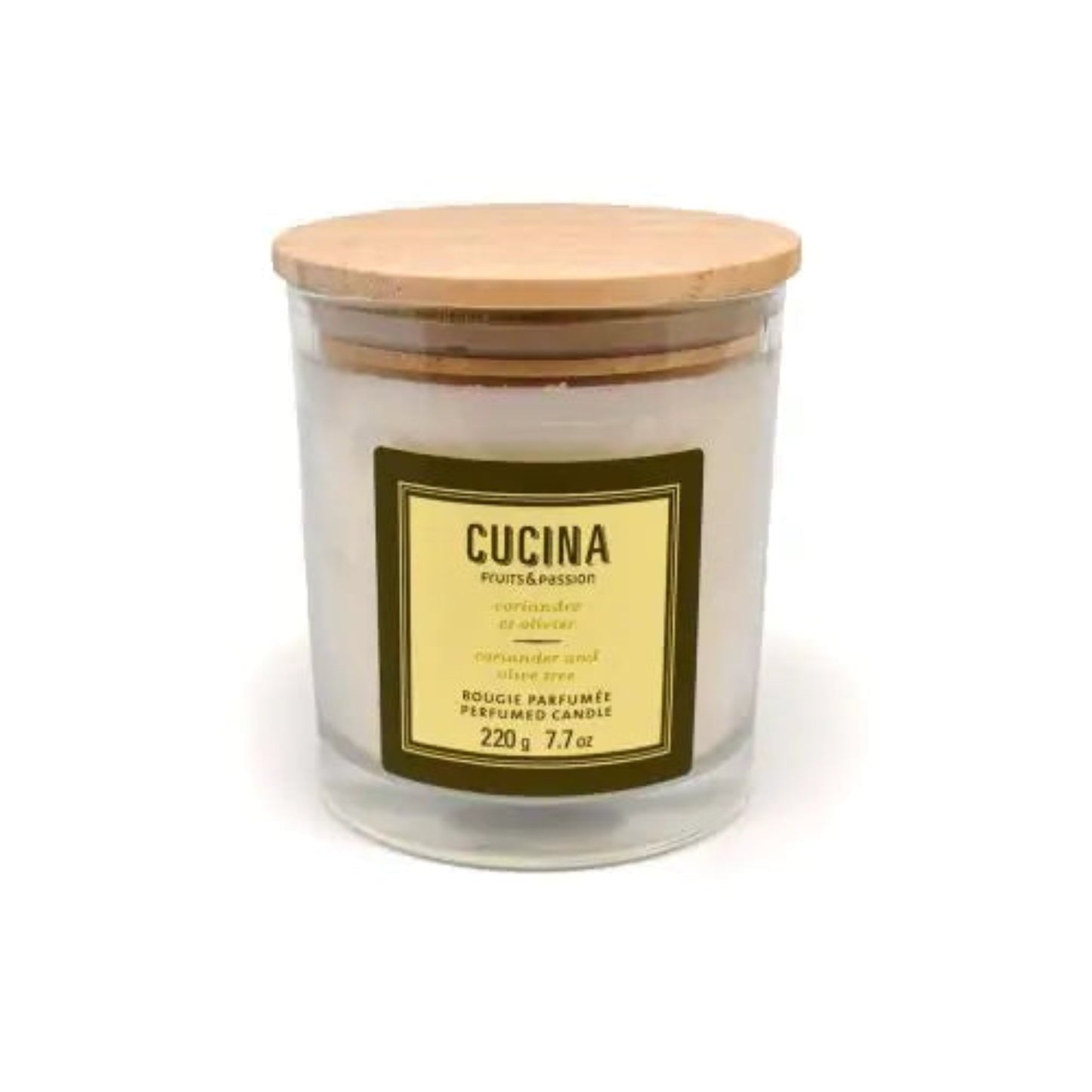 Bougie parfumée Cucina coriandre et olivier 220g