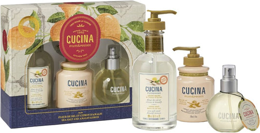 Trio pour la cuisine Cucina Fleur Sel Citron Amalfi