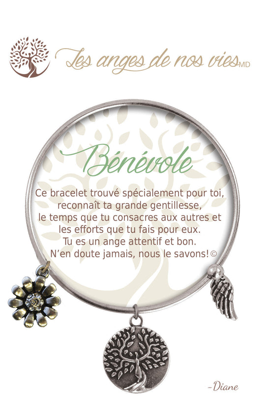 Bracelet De Charme - Bénévole Argent