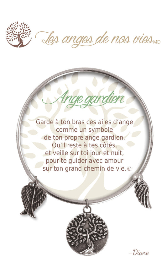 Bracelet De Charme - Ange Gardien Argent