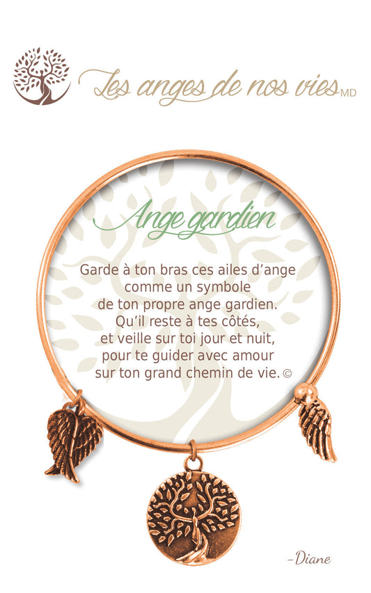 Bracelet De Charme - Ange Gardien Cuivre