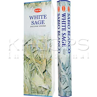 Encens Hem Hexagonal Sauge Blanche (20 Bâtons)