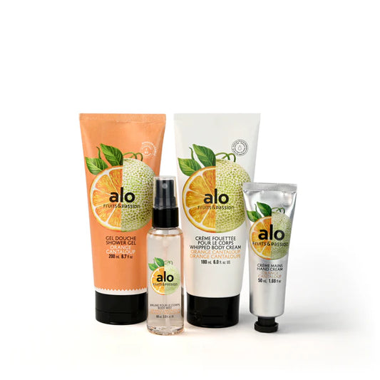 Coffret essentiel Alo pour le corps orange cantaloup