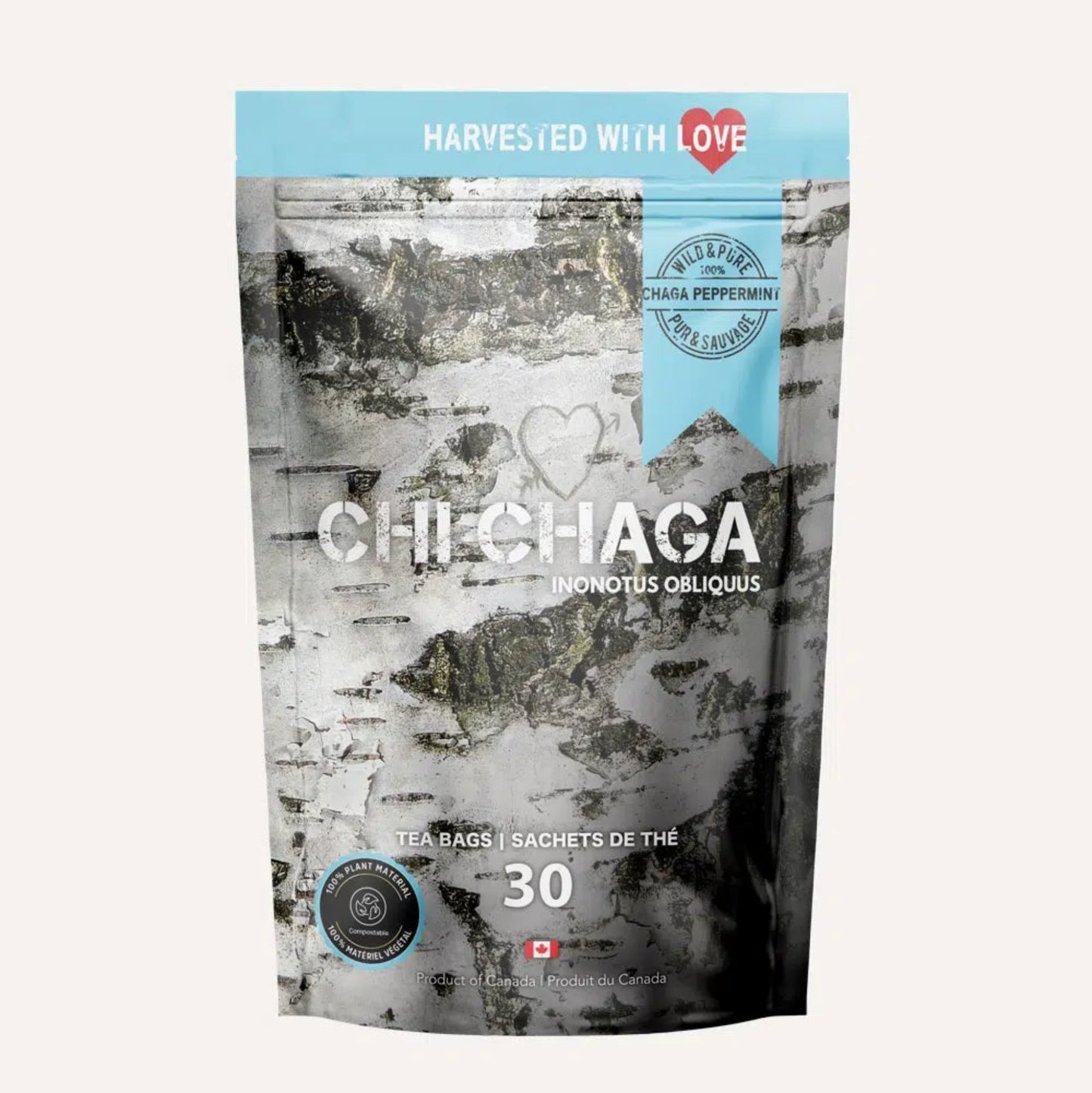 Sachets De Thé Chaga Menthe Poivrée (30 Pcs)