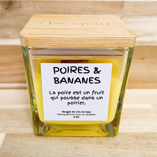 Bougie parfumée Poire et banane 14oz
