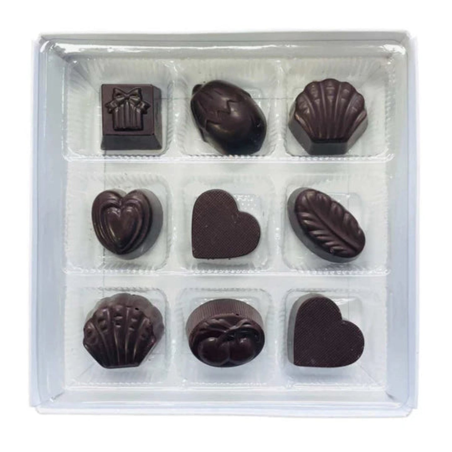 Boîte Chocolat Noir 9 Bouchées 90g La Pralinière