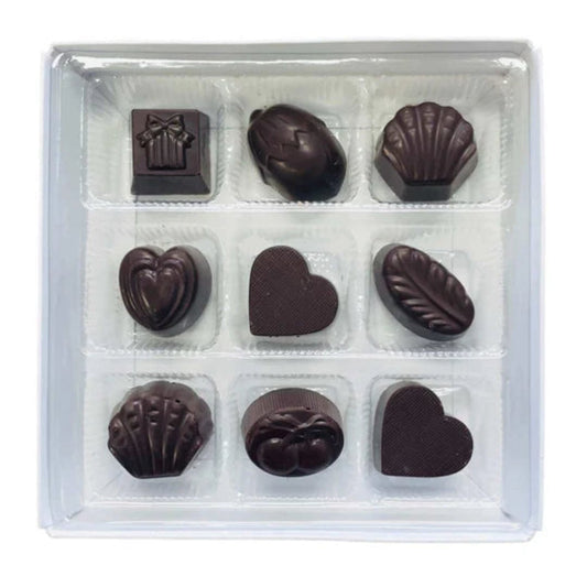 Boîte Chocolat Noir 9 Bouchées 90g La Pralinière