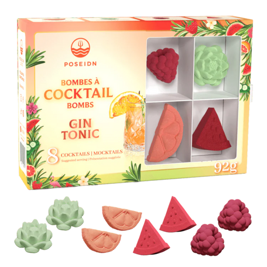 Coffret variété de Bombes à Cocktail 3D Gin Tonic (pqt 8)