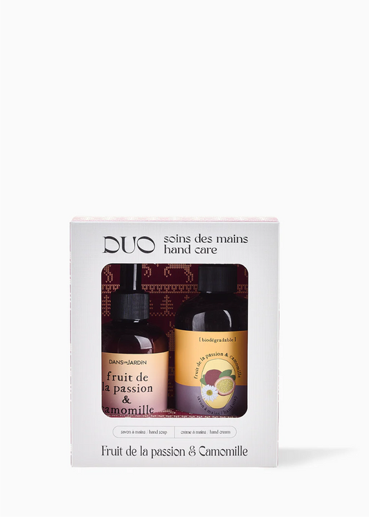 Duo soin des mains Savon Creme à mains Fruit de la Passion-camomille