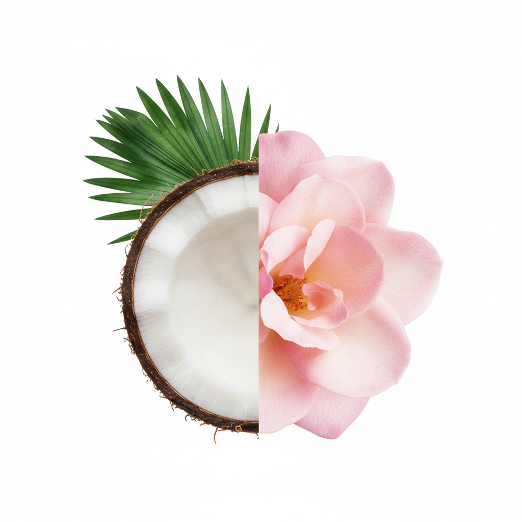 Image améliorée noix de coco et rose