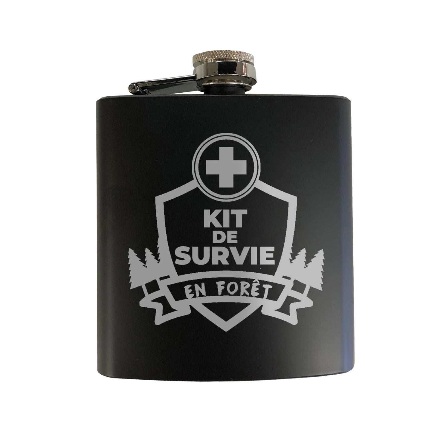 Flasque Gravé - Kit De Survie de la boss 6 Oz