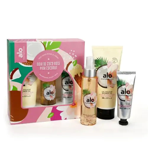 Trio soin pour le corps Alo Noix de coco rose