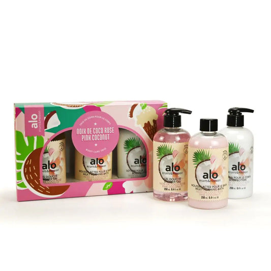 Trio de soin pour le corps Alo Noix de coco et rose