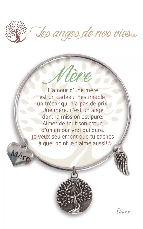 [Clock It To Ya] Bracelet De Charme Mère Argent