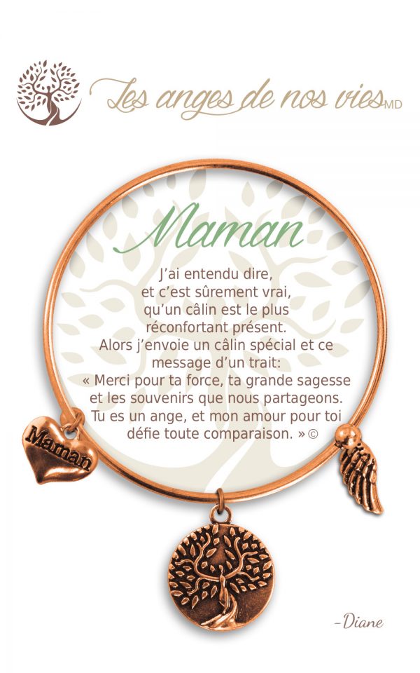 [Clock It To Ya] Bracelet De Charme Maman Cuivre