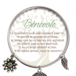 [Clock It To Ya] Bracelet De Charme Bénévole Argent