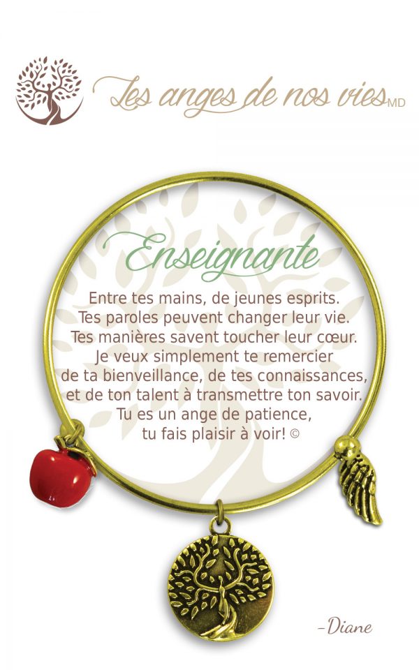 [Clock It To Ya] Bracelet De Charme Enseignante Or