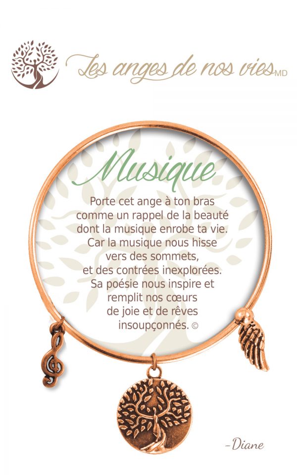 [Clock It To Ya] Bracelet De Charme Musique Cuivre
