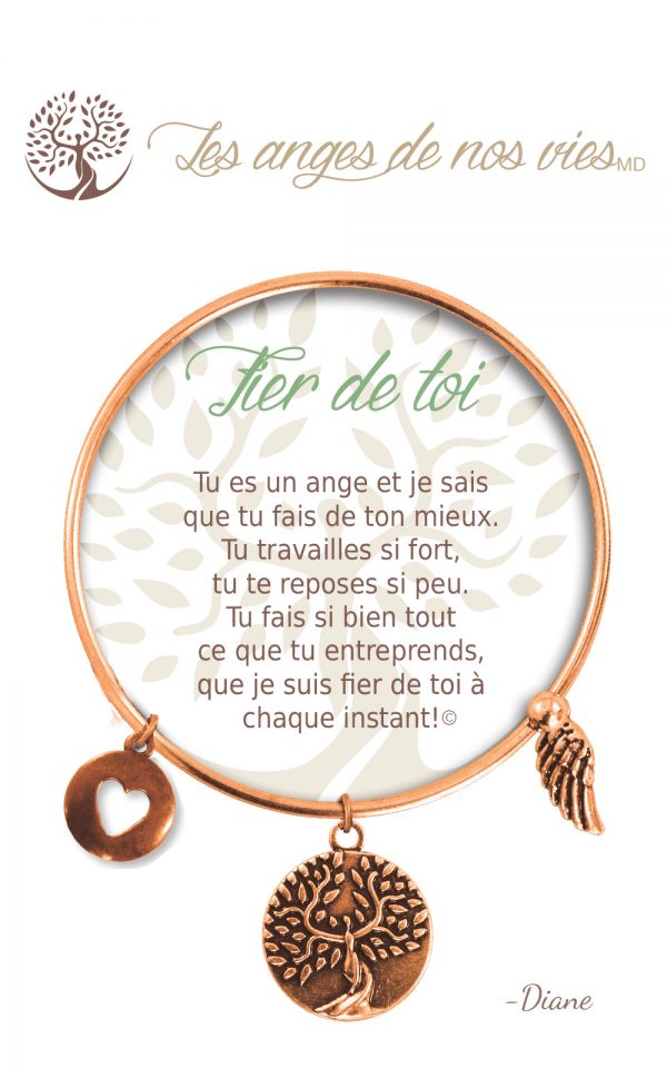 [Clock It To Ya] Bracelet De Charme Fier De Toi Cuivre