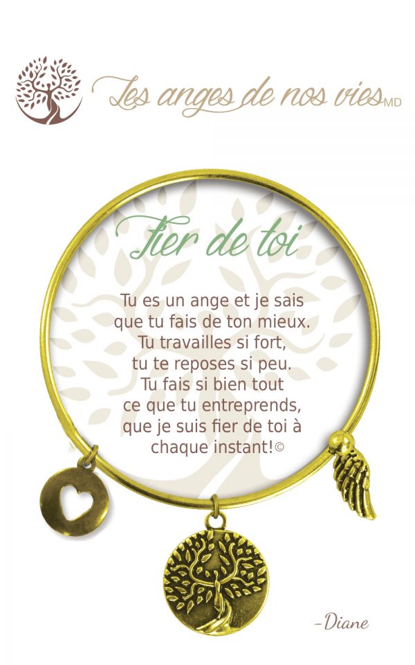 [Clock It To Ya] Bracelet De Charme Fier De Toi Or