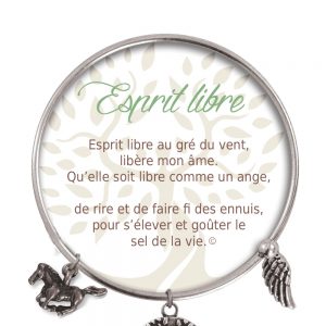 [Clock It To Ya] Bracelet De Charme Esprit Libre Argent