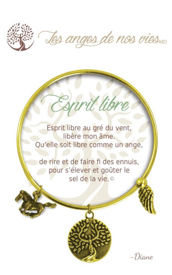 [Clock It To Ya] Bracelet De Charme Esprit Libre Or