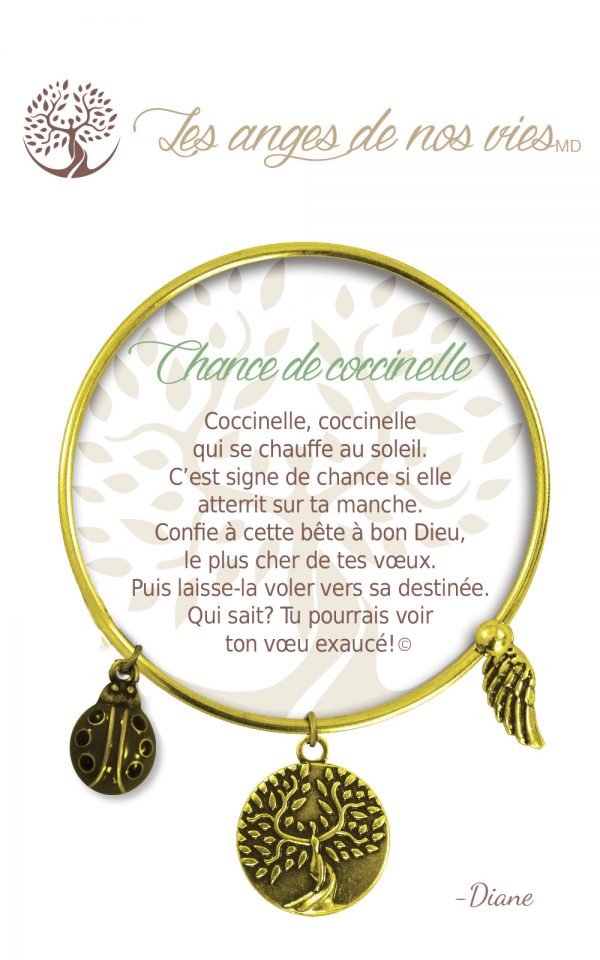 [Clock It To Ya] Bracelet De Charme Chance De Coccinelle Or