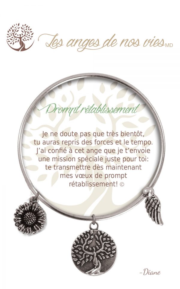 [Clock It To Ya] Bracelet De Charme Prompt Rétablissement Argent