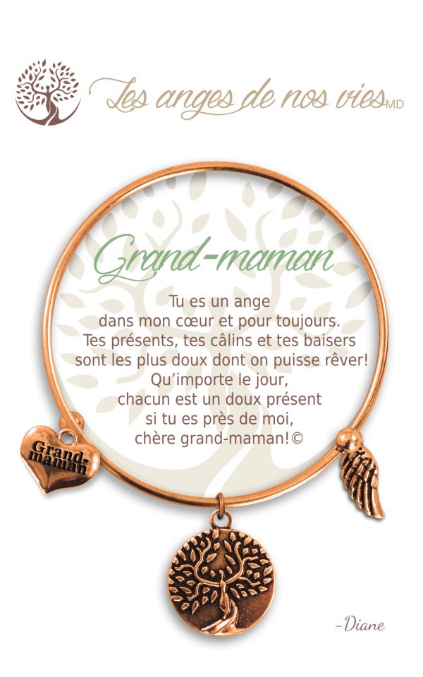 [Clock it to ya] Bracelet de charme - grand-maman Cuivre