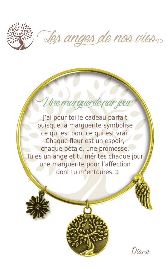 [Clock It To Ya] Bracelet De Charme Une Marguerite Par Jour Or