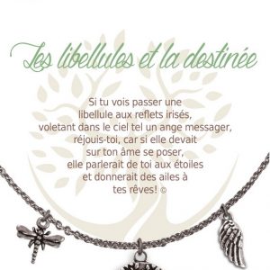 [Clock It To Ya] Collier De Charme - Les Libellules Et La Destinée Argent
